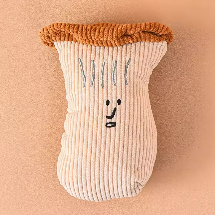 Juguete para masticar con ruido de peluche para perros, juguete para masticar con cebolla, seta, ajo, serie vegetal, juguete para perros, juguete de peluche con chirrido para mascotas, rompecabezas para perros - 1