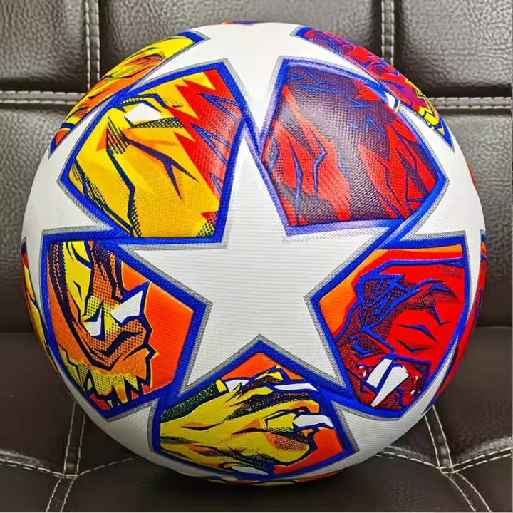 Balón De Fútbol De Cuero Sintético, Gran Elasticidad, Resistente Al Desgaste Y A Prueba De Explosiones, Ideal Para 5 - 1