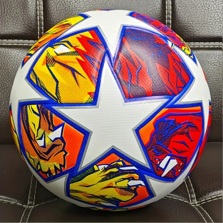 Balón De Fútbol De Cuero Sintético, Gran Elasticidad, Resistente Al Desgaste Y A Prueba De Explosiones, Ideal Para 5 - 1