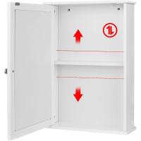 Mueble Espejo Mueble Pared baño Espejo Estante Mueble Joyero Mara 42 x 58,5 x 12 cm Blanco - details 4