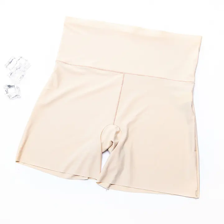 High Waist Women Safety Shorts Pants Seamless Nylon Panties Seamless Emptied Boyshorts Boxers Girls Body Slimming Underwear - 1