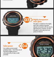 Reloj de Pulsera Deportivo al Aire Libre SKMEI para Hombres Correa de PU Solar Cronógrafo Alarma 5Bar Impermeable Digital Reloj Hombre 1096 con Material de Banda de Cuero Vegetal - details 18