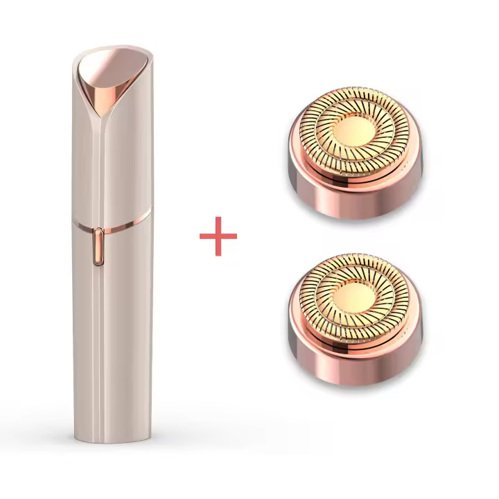 Removedor de vello facial para mujeres, recortador de vello facial, afeitadora facial recargable para mujeres, afeitadoras indoloras para mujeres para vello facial, labios superiores, pelusa de melocotón, cuerpo de bikini - 1
