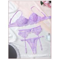 HERA Fashion Nuevo conjunto de sujetador de lencería sexy dulce rosa bordado - details 15