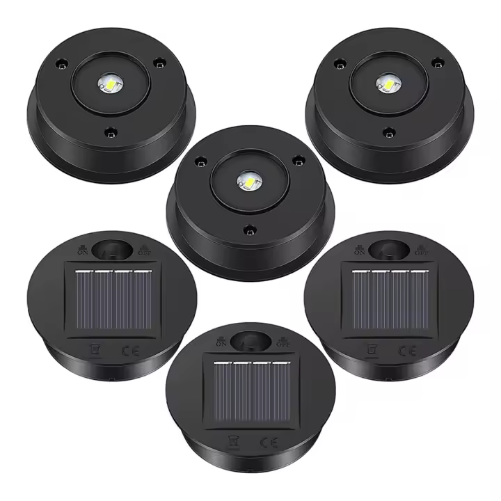 6 uds luces solares de repuesto superior 7 lúmenes piezas de linterna Solar Panel Solar LED luces de tapa de linterna para colgar al aire libre - 1