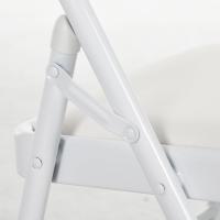 Juego de 2 Sillas Plegables Sillas Abatibles con Respaldo y Estructura de Acero para Salón Oficina Estudio 45x46x78 cm Blanco - details 8