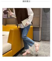 Forme a cuña los zapatos de las mujeres de los deslizadores de la moda del diseñador de las chanclas - details 2
