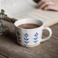 Taza Moderna de Cerámica con Patrón de Flor Ideal para Café, Té, Oficina Porcelana de Alta Calidad - details 3