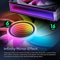 1pc OUYUANSU Prism 7Pro ARGB Fan 12cm con módulo LED Infinity Mirror, rodamiento hidráulico silencioso, ventilador de refrigeración para juegos de larga duración para caja de PC, compatible con consola de juegos - details 3