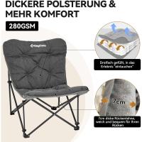 Silla de camping acolchada cómoda portátil de algodón al por mayor, silla plegable para exteriores, picnic, pesca, carga 136 kg - details 11