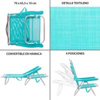 Sillas de Playa Plegables Ligeras Portátiles, Bajables y Reclinables de 4 Posiciones - details 3