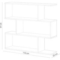 Estantería Baja Salon Comedor , Libreria Oficina, Separador Ambientes, Color Roble Canadian, Medidas: 110 cm (Ancho) x 97 cm (Alto) x 25 cm (Fondo) - details 7