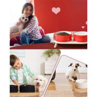 Comedero Perro Elevado Comedero Perros - Comedero y Bebedero Perro Ceramica - Cuenco Perro Doble con Soporte de Bambú - Platos Perros - Bol Comida y Agua para Perros Pequeños y Medianos - 2 x 850 ml - details 6