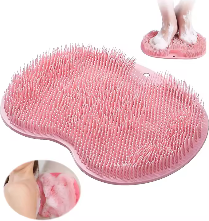 Almohadilla de Masaje de Silicona Antideslizante Exfoliador de Pie de Ducha para Mejora la Circulación Cepillo de Masaje de Pie para el Baño - 1