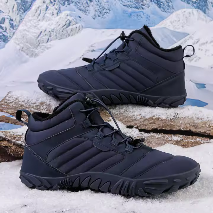Botas de nieve de lana gruesa, zapatos individuales impermeables y antideslizantes, zapatos de algodón antideslizantes para usar descalzo. - 1
