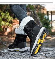 Botas de nieve cálidas de terciopelo para mujer, Botines altos, cómodos, zapatos de senderismo de fondo grueso, Invierno - details 11