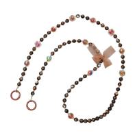 Correa cruzada para teléfono con cuentas, lazo, oso, cordón para teléfono móvil, antipérdida, correas para el cuello, funda para teléfono colgante - details 5