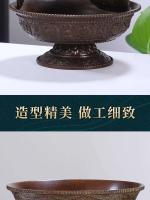 Taza sagrada protectora de cobre puro antiguo dorado estilo tibetano tántrico ocho suministros de Buda auspicioso, taza de agua - details 13