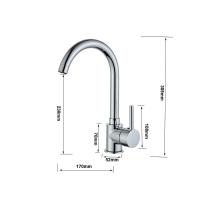 Grifo de oro rosa/negro/cromado mezclador de agua fría y caliente grifo de fregadero giratorio de 360 ​​grados montado en cubierta para cocina - details 2