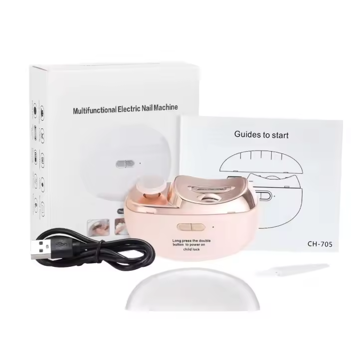 Cortador Eléctrico Automático 3-en-1 Herramienta de Manicura Portátil con Luz - 1