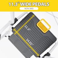 Carga hasta 360 kg, con Bloqueo de Seguridad, Pedales Anchos Antideslizantes, Pasamanos, Escalera Doméstica Ligera de Acero Hogar Cocina Oficina Armarios, Blanco - details 22