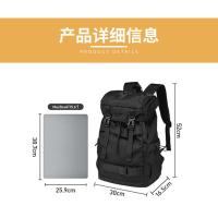 Mochila ligera de gran capacidad para montañismo al aire libre, mochila de viaje para hombres universitarios, mochila impermeable de tendencia negra - details 3