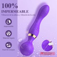 Vibración doble Vibradores potentes de doble uso para mujeres AV Magic Wand Estimulador de orgasmo del punto G Dildo Masturbador 2 motores 8 Vibrador 20 Modo USB Recargable Masajeador Juguetes sexuales femeninos para mujeres Adultos - details 5