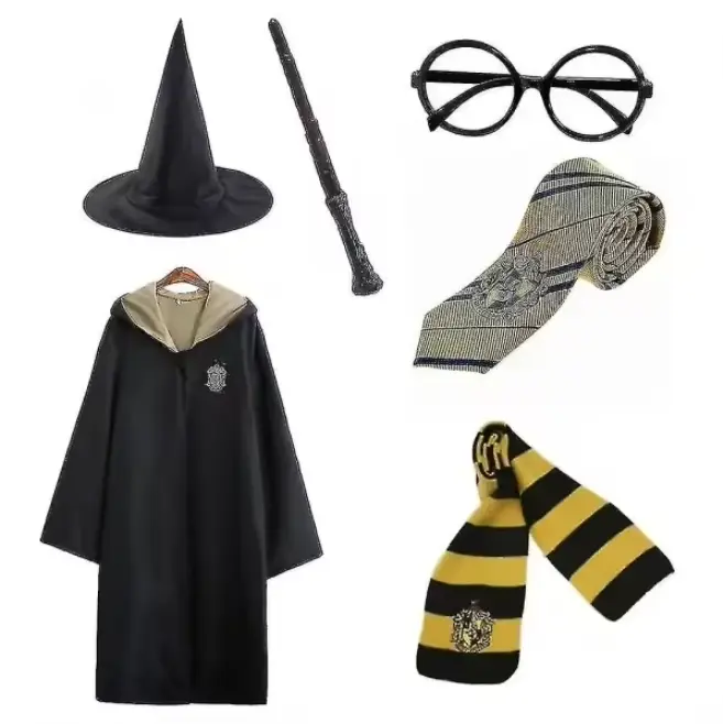 Disfraz de Harry Potter para actuación de estudiantes, bata de mago de la Escuela Hogwarts, capa de Halloween - 1