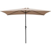 Sombrilla de Jardín Forro Anti UV 200 x 300cm. Sombrilla de Aluminio con Manivela, Toldo Rectangular para Patios y Terrazas. (Topo) - details 17