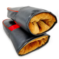 Guantes de Ciclismo para Invierno Cubierta de Manillar de Moto Calentada y Reflectante con Tira Reflectante Engrosada - details 7