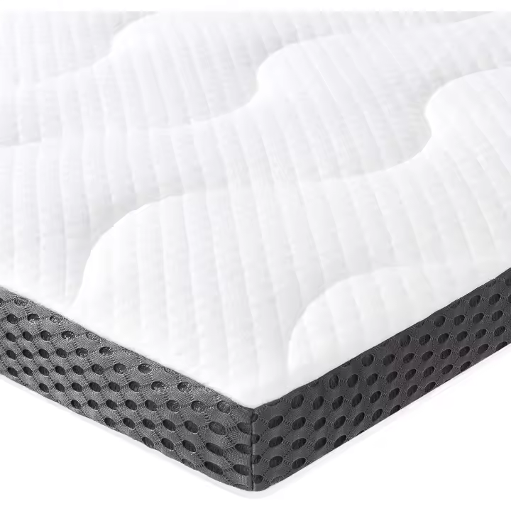Colchón de Espuma viscoelástica con Gel refrescante Topper, Funda removible y Lavable, 160 x 200 cm, 7 cm, Blanco - 1