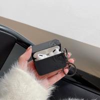 Funda de auriculares con patrón cruzado para Airpods Pro 2 Airpods 3 2 1, funda de auriculares de silicona suave negra - details 8