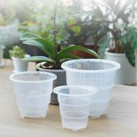 Maceta transparente de orquídeas de 10/12/15cm, macetas de orquídeas transpirables ranuradas de plástico, macetas para plantas, decoraciones de jardín y jardín - details 4