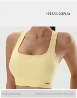 Sujetador de Yoga de Color sólido para mujer, Tops deportivos, medias de Fitness, ropa de entrenamiento de secado rápido absorbente de sudor, NAQIYAYABEI - details 16