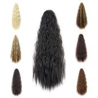 Peluca de cola de caballo con cordón permanente de maíz, extensión de cola de caballo con Clip, cola de caballo rizada larga ondulada, postizo de cola de poni Natural falso - details 1