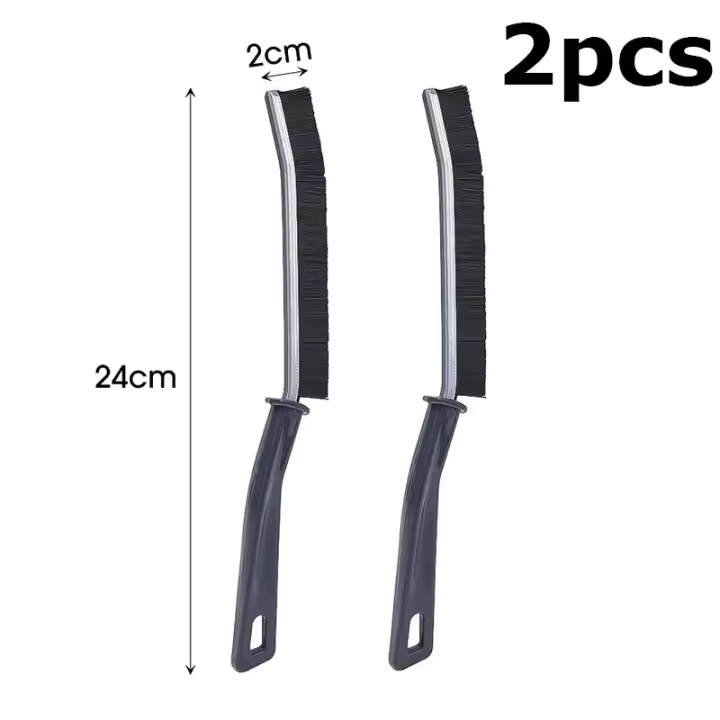 Cepillo de Limpieza Fino Ideal para Esquinas de Costura, Ventanas con Ranura, Juntas de Azulejos de Baño y Cocina, Cepillo de Microfibra para WC - 1