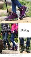 Womens High-Top Hiking Boots Outdoor Climbing Mountain Shoes Non-slip Sports Casual Trekking Boots Waterproof Suede - details 10