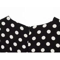 Polka Dot Dress with Round Neck Sleeveless, Long Flared Dress, Summer New Arrival Women's Clothing BUNO-2025Temperament. - details 11