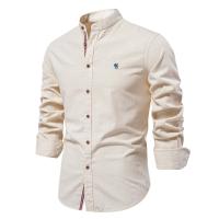 Primavera y verano nuevas camisas de negocios de moda para hombres camisas de manga larga de color sólido de moda japonesa casual de algodón y lino para hombres en hermosos tamaños - details 9