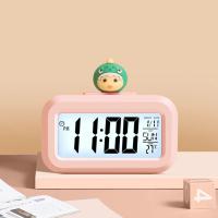 Reloj despertador Digital LED, pantalla de alarma Digital electrónica, relojes de mesa de escritorio para el hogar, oficina, retroiluminación, reloj calendario con repetición - details 18