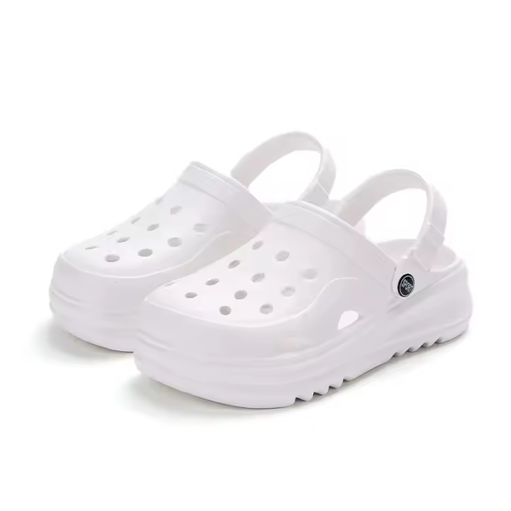Zuecos de mujer 2024, novedad, sandalias de plataforma gruesa, cómodas pantuflas de moda, sandalias de playa de verano - 1
