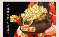 Reclutamiento de riqueza doméstica, literatura preciosa, ofrenda del dios del árbol, recolección de riqueza, olla del tesoro, árbol Yuanbao, resina - details 6