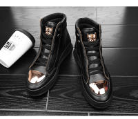 Zapatillas altas de marca para hombre, zapatos deportivos con plataforma de leopardo, zapatos de entrenamientos deportivos, zapatos de Skate informales, zapatos deportivos de tenis a la moda para niños - details 16