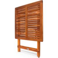 Mesa Plegable de Madera de Acacia 70x70cm Mesita de Jardín Mesa Portátil Exterior Balcón - details 3