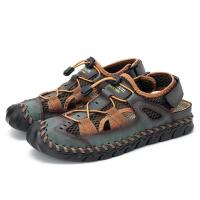 Sandalias de verano para hombre, sandalias de malla para exteriores, zuecos suaves, sandalias para hombre, sandalias deslizantes hechas a mano, zapatillas romanas para exteriores - details 8