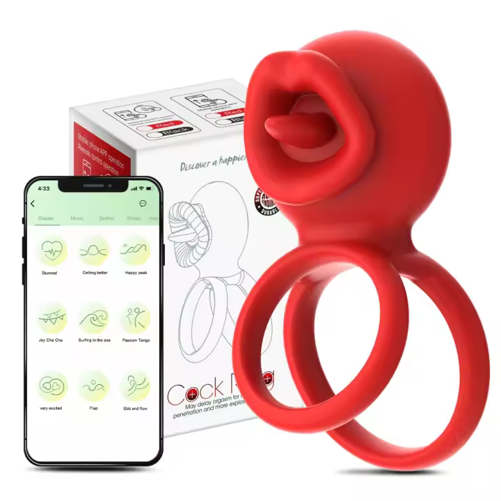 Anillo de pene con vibración inalámbrica Vibrador de doble motor de nueve frecuencias Vibración de dos puntos Eyaculación retardada Erección agrandada Juguete sexual para parejas Anillo para pene Sexy Rose Motor de vibración dual Eyaculación retardada Est - 1