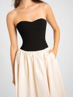 NOVEDAD DE VERANO 2025, vestido sin mangas sin tirantes en contraste a la moda para mujer - details 5