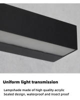 Luz led de pared de una palabra para exteriores, luz de pared impermeable para villa, puerta de jardín, luz frontal, luz de arandela de pared para exteriores - details 9