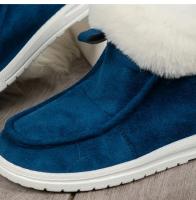 Simple Solid Color Thickened Medium Tube Warm Snow Boots Fashion Comfortable Thick Bottom Snow Boots Women Footwear - details 25