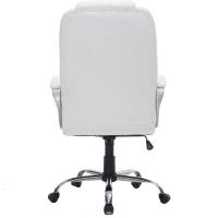 Silla sillón de Oficina Estudio Alta Gama tapizado en Piel sintética, Color Beige taupé. - details 12